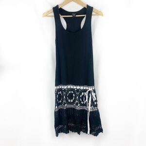 Y2K Moda International Drop Waist Crochet Dress